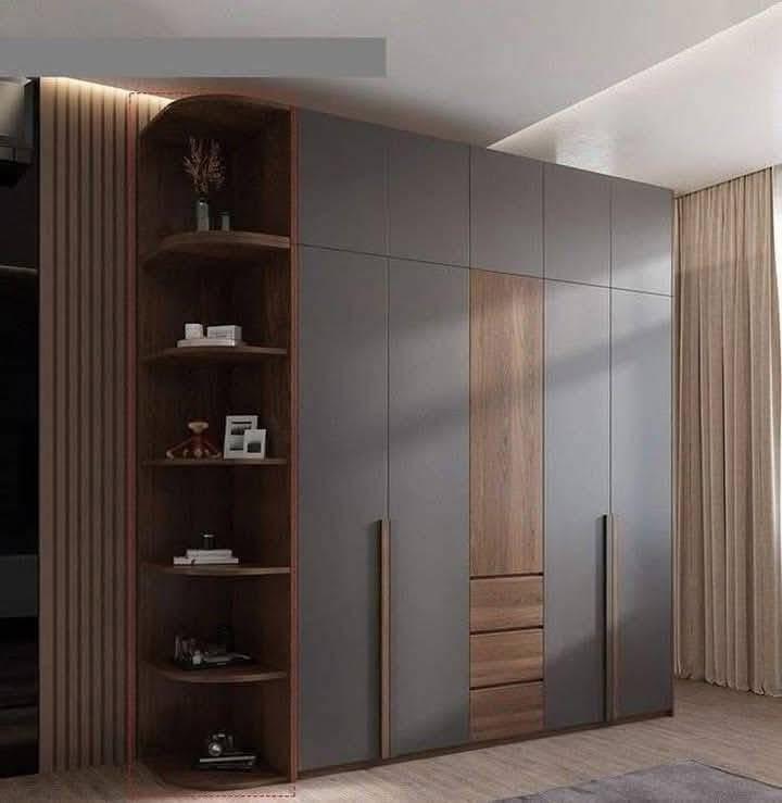 Modern Wardrobe with Open Shelving