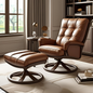 Leather reading chair